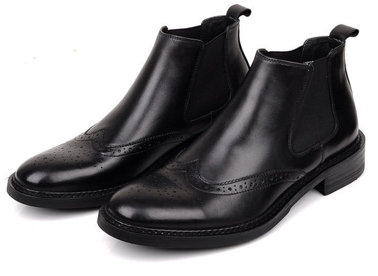 Brogue Style Mens Giày chân gót trượt trên Full Grain Da kích thước tùy chỉnh