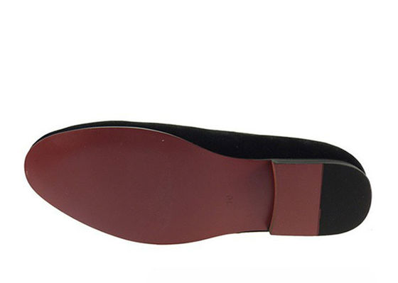 Thương mại Đàn ông Velvet Hút giày dép thêu Đàn ông Đỏ Suede Loafers