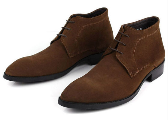 ODM Đàn ông giày Chelsea Suede, Đen / nâu Đàn ông dây chuyền lên giày thông thường