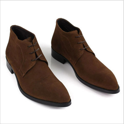 ODM Đàn ông giày Chelsea Suede, Đen / nâu Đàn ông dây chuyền lên giày thông thường