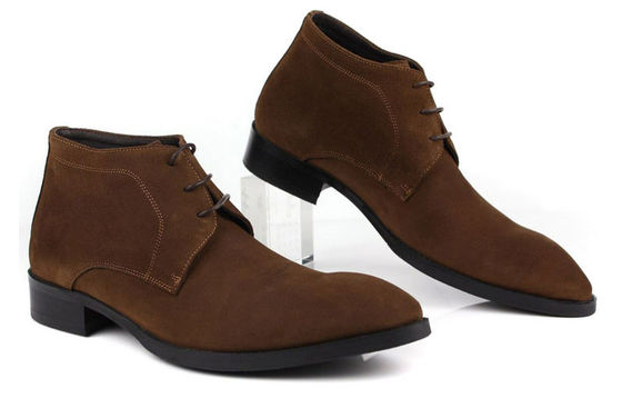 ODM Đàn ông giày Chelsea Suede, Đen / nâu Đàn ông dây chuyền lên giày thông thường