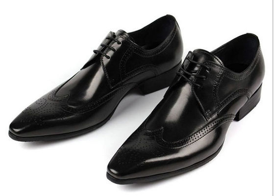 OEM Custom Classic Men Brogue Giày đen / nâu cà phê chạm khắc hoa Oxford giày