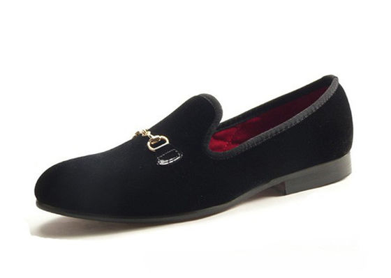 Đàn ông làm bằng tay Loafers Red Velvet, Leisure Slip On Comfortable Casual Shoe