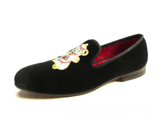 Không chính thức đàn ông phẳng Velvet Loafers Key Drawn Style đàn ông Business Casual Giày