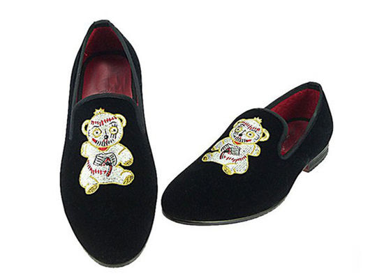 Không chính thức đàn ông phẳng Velvet Loafers Key Drawn Style đàn ông Business Casual Giày