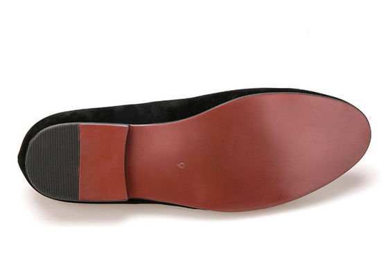 Casual Slipper Mens Velvet Loafers với trang trí thêu hộp sọ tùy chỉnh
