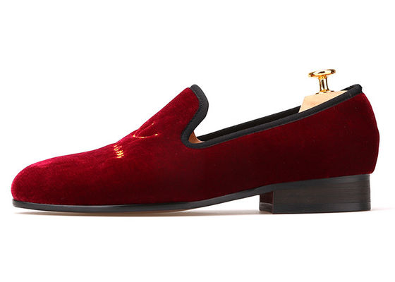 OEM Đàn ông Velvet Loafers Gạch thêu giày đơn giản Đàn ông Giày cho bữa tiệc