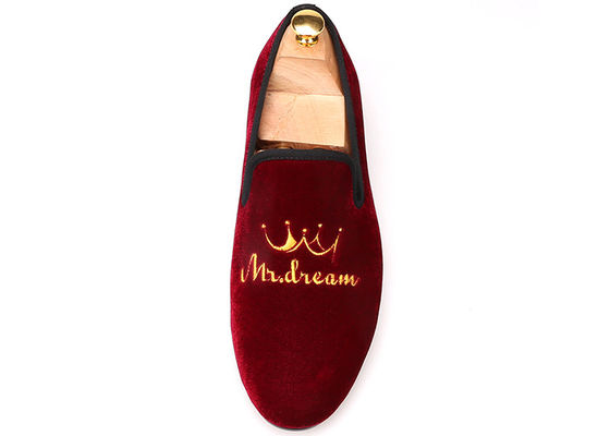 OEM Đàn ông Velvet Loafers Gạch thêu giày đơn giản Đàn ông Giày cho bữa tiệc