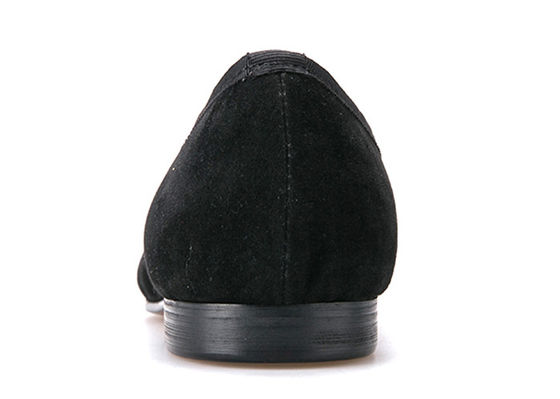Phong thêu Đàn ông Velvet Loafers Đàn ông Đen hút thuốc Đàn ông với thiết kế thủy tinh rượu vang