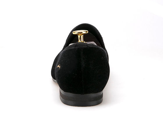 Đàn ông sang trọng Velvet Loafers Strap Casual Style Đen Velvet Suede Giày