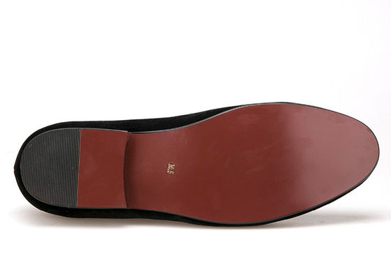 Đàn ông sang trọng Velvet Loafers Strap Casual Style Đen Velvet Suede Giày