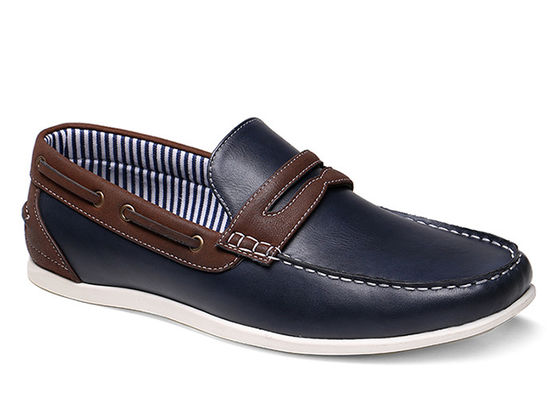 Đàn ông Cổ điển Cấp trên giày dép da Twill Lining Loafers bình thường màu đen