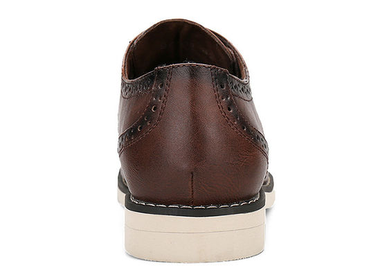 Logo in Mens Da đen Derby giày tùy chỉnh làm thủ công màu nâu giày thông thường