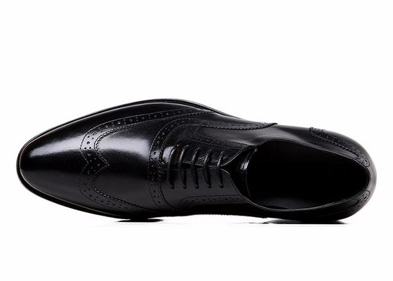 Goodyear Mens Black Leather Brogues, Hình khắc đồ làm thủ công