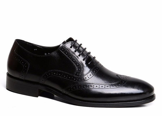 Goodyear Mens Black Leather Brogues, Hình khắc đồ làm thủ công