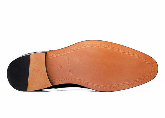 Goodyear Mens Black Leather Brogues, Hình khắc đồ làm thủ công