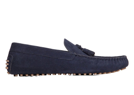 Blue Breathable Mens Loafers da màu xanh lá cây da mềm giày lái xe