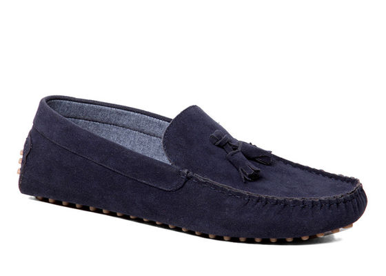 Blue Breathable Mens Loafers da màu xanh lá cây da mềm giày lái xe
