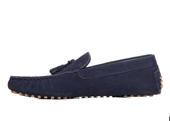 Blue Breathable Mens Loafers da màu xanh lá cây da mềm giày lái xe