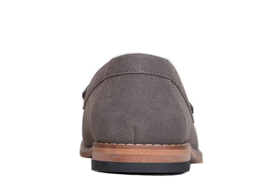 Grey Mens Suede Slip On Dress Shoes, Fashion Men Casual Flats Cho Lễ hội