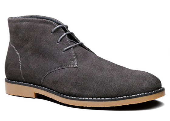 Mùa đông Mens Suede Sa mạc giày gót gót chân tròn - lên Mens cao đỉnh giày thông thường
