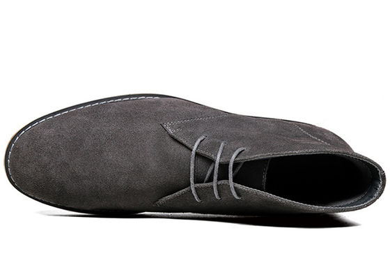 Mùa đông Mens Suede Sa mạc giày gót gót chân tròn - lên Mens cao đỉnh giày thông thường