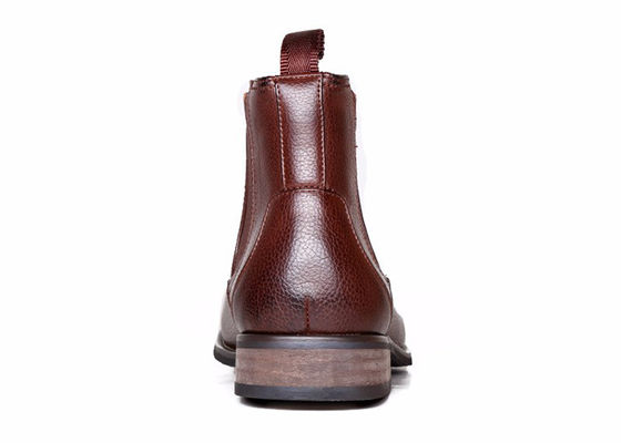 Martin Mens Ankle Boots Round Toe Custom Đồ da thực Đồ da nâu