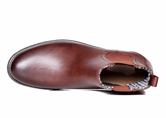 Martin Mens Ankle Boots Round Toe Custom Đồ da thực Đồ da nâu