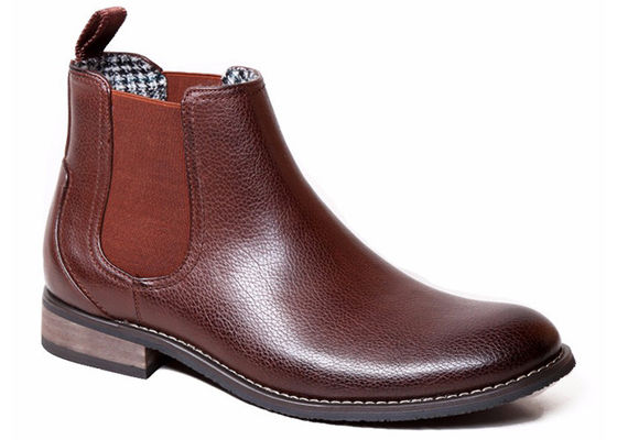 Martin Mens Ankle Boots Round Toe Custom Đồ da thực Đồ da nâu