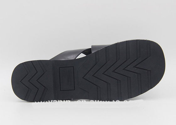 Phong cách Đàn ông dép da Flip Flops Đen Đàn ông dép da mùa hè