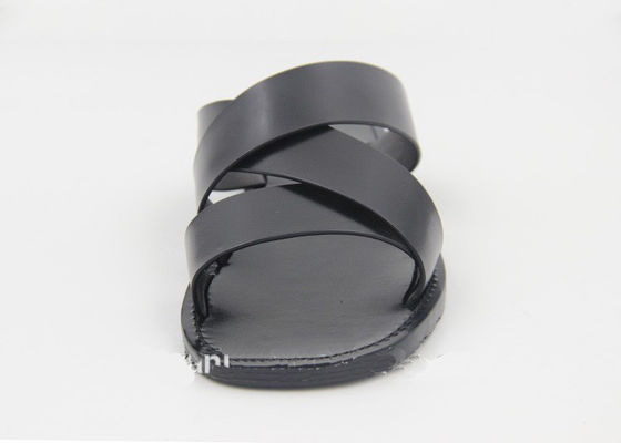 Phong cách Đàn ông dép da Flip Flops Đen Đàn ông dép da mùa hè