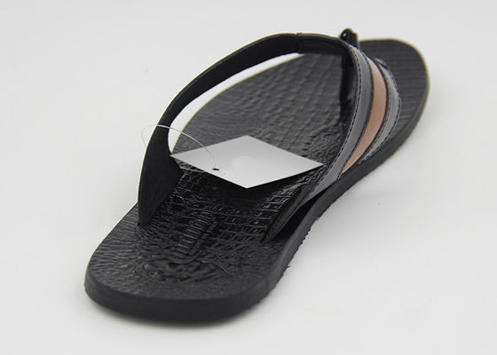 Giày dép da nam giới thở thoải mái Đen Flip Flop Giày dép cho nhà