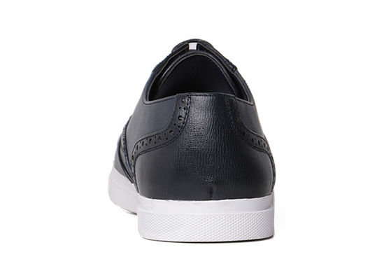 Chơi thoải mái Mens Lace Up Sneakers Đen PU Lacing Mens Giày da Brogue Sneakers
