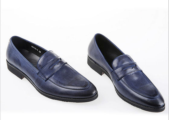 Giày cao cấp da nam giới Oxford Nam giới Blue Brogue Giày cho bữa tiệc / đám cưới