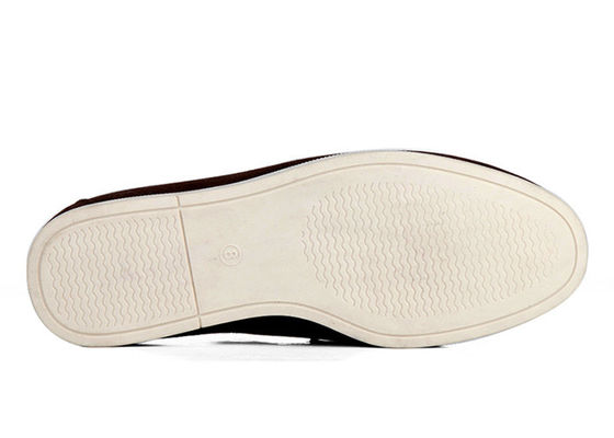 Giày chải đàn ông bền Tassels Flat Loafer Đàn ông Giày lái xe da nâu