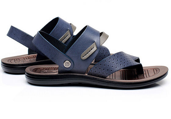 Giày sandal biển mềm làm bằng tay, áo giày nam màu nâu cho mùa hè