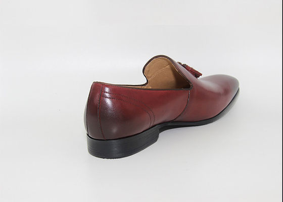 Tassel Giày cưới cao gót thấp Loafers phong cách Bullock Round Toe Giày Oxford thủ công