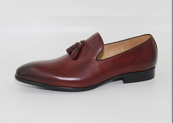 Tassel Giày cưới cao gót thấp Loafers phong cách Bullock Round Toe Giày Oxford thủ công
