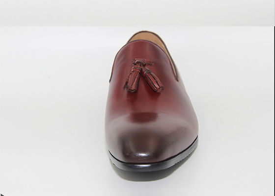 Tassel Giày cưới cao gót thấp Loafers phong cách Bullock Round Toe Giày Oxford thủ công