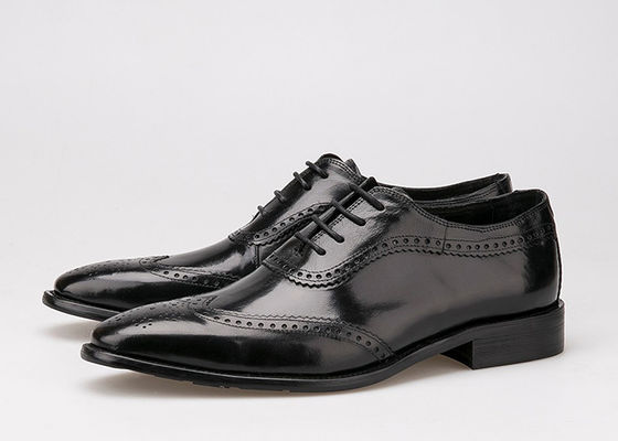 Đàn ông da đen giày kinh doanh, giày Oxford, giày Brogue
