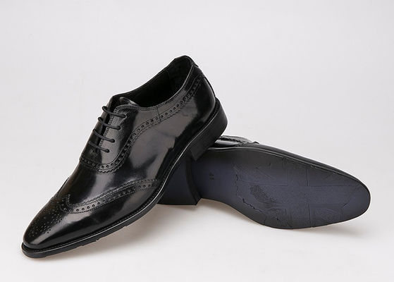 Đàn ông da đen giày kinh doanh, giày Oxford, giày Brogue