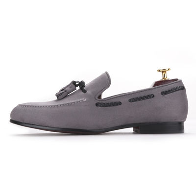 Xác tay Đàn ông Velvet Loafers Da thật Anh phong cách Đàn ông giày cưới