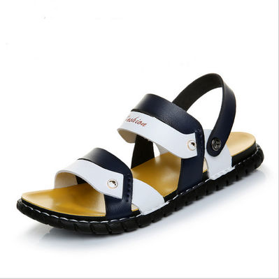 Đàn ông sang trọng Summer Slip On Sandals, Sandal da làm bằng tay