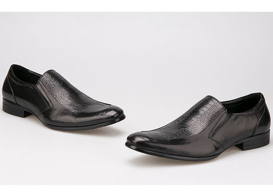 Slip On Round Toe Đàn ông giày trang phục trang phục phong cách Oxford giày trang phục da toàn hạt