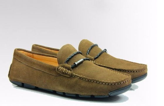 Xách tay Mens Suede Giày đi bộ Không trượt Da thật Moccasin Gommino Giày