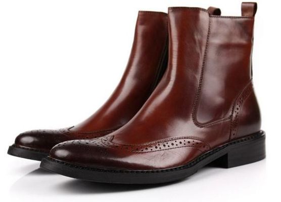 Xách tay Zip Mens Da Giày giày quân đội SWAT chiến đấu / giày huấn luyện