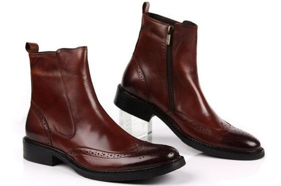 Xách tay Zip Mens Da Giày giày quân đội SWAT chiến đấu / giày huấn luyện