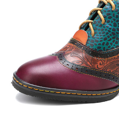 Casual phong cách Bohemian Giày cao gót dày giày nữ giày retro