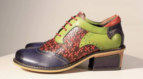 Bàn tay Brogue Oxford giày nữ dây chuyền lên giày váy 36-42 kích thước