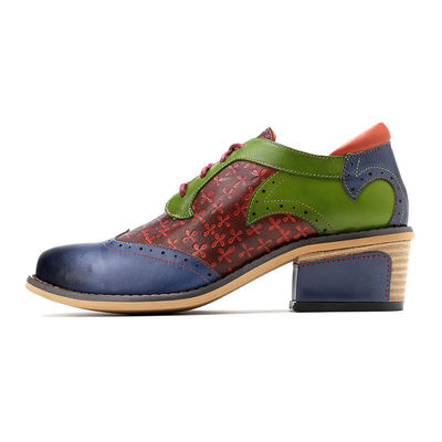 Bàn tay Brogue Oxford giày nữ dây chuyền lên giày váy 36-42 kích thước